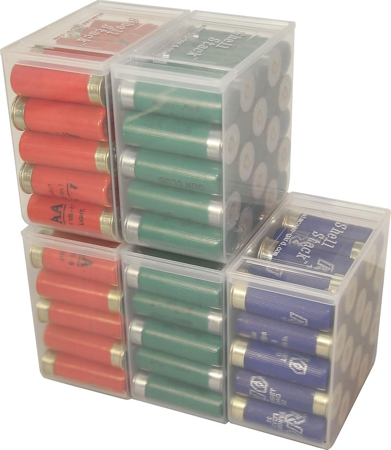 MTM SS25-00 Shell Stack 25 Round Compact Shotshell Storage Box, Clear See-Thru, Small, USA Made - Image 5